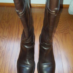 Via Spiga Women's Leather Riding Boots Women's Size 7.5M Brown (Vintage)